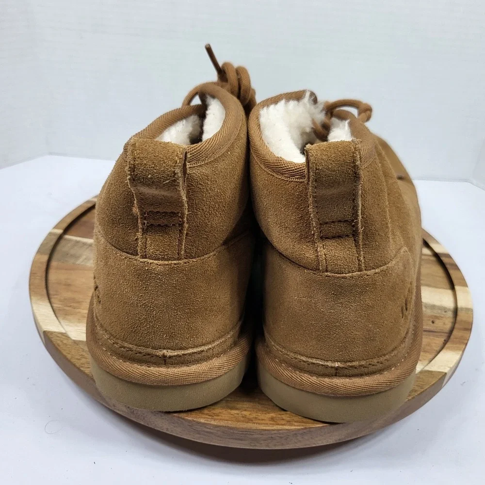 UGG Neumel Chukka Boots Women 11 Chestnut Excellent Suede Sheepskin 1094269